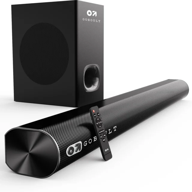GOBOULT Bassbox X180 with 180W Power, 2.1 Channel, Subwoofer, 3EQ Modes 180 W Bluetooth Soundbar (Black, 2.1 Channel)